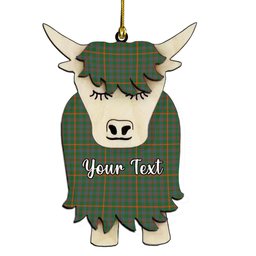ScotsTee Shop Scottish Hall Ancient Couple Tartan Highland Cow Ornament Acrylic