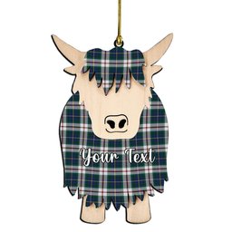 ScotsTee Shop Scottish McLeod Of Californian Modern Couple Tartan Highland Cow Ornament Acrylic