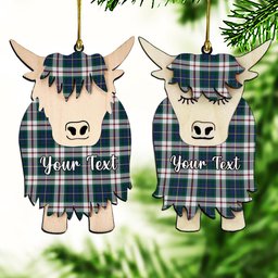 ScotsTee Shop Scottish McLeod Of Californian Modern Couple Tartan Highland Cow Ornament Acrylic
