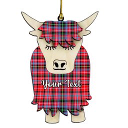 ScotsTee Shop Scottish Straiton Couple Tartan Highland Cow Ornament Acrylic