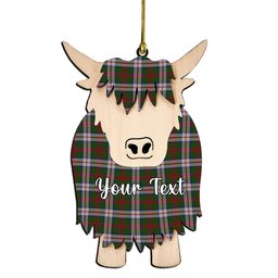 ScotsTee Shop Scottish MacKintosh Dress Scott Adie Couple Tartan Highland Cow Ornament Acrylic