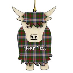 ScotsTee Shop Scottish MacKintosh Dress Scott Adie Couple Tartan Highland Cow Ornament Acrylic