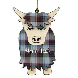 ScotsTee Shop Scottish McDonald Dress Ancient Couple Tartan Highland Cow Ornament Acrylic