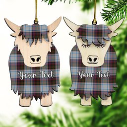 ScotsTee Shop Scottish McDonald Dress Ancient Couple Tartan Highland Cow Ornament Acrylic
