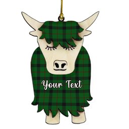 ScotsTee Shop Scottish Kincaid Couple Tartan Highland Cow Ornament Acrylic