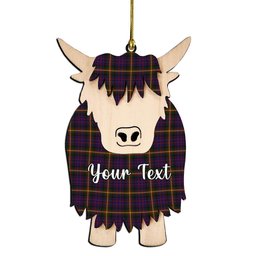 ScotsTee Shop Scottish MacSporran Couple Tartan Highland Cow Ornament Acrylic