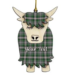 ScotsTee Shop Scottish MacKenzie MacGregor-Hastie Couple Tartan Highland Cow Ornament Acrylic