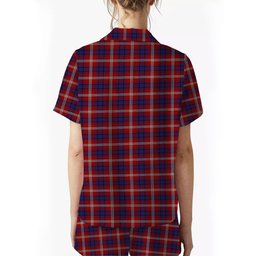 ScotsTee Shop Scottish Ainslie Crest Women's Short Sleeve Short Set Tartan Pyjama Set