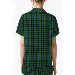 ScotsTee Shop Scottish Baillie Ancient Crest Women's Short Sleeve Short Set Tartan Pyjama Set