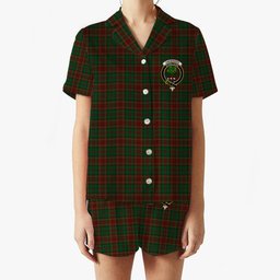 ScotsTee Shop Scottish Anderson Coulson Bonner 1 Crest Women's Short Sleeve Short Set Tartan Pyjama Set