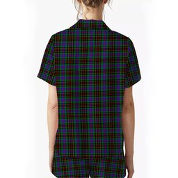 ScotsTee Shop Scottish Brodie Hunting Modern Crest Women's Short Sleeve Short Set Tartan Pyjama Set