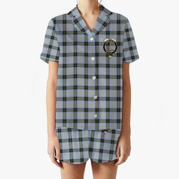 ScotsTee Shop Scottish Bell of the Borders Ancient Crest Women's Short Sleeve Short Set Tartan Pyjama Set