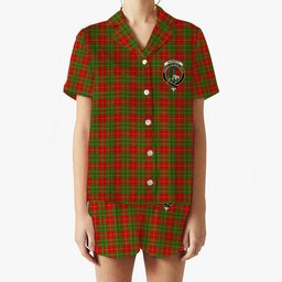 ScotsTee Shop Scottish Burnett Ancient Crest Women's Short Sleeve Short Set Tartan Pyjama Set