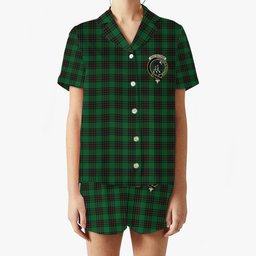 ScotsTee Shop Scottish Anstruther Crest Women's Short Sleeve Short Set Tartan Pyjama Set