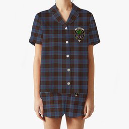 ScotsTee Shop Scottish Anderson STS Crest Women's Short Sleeve Short Set Tartan Pyjama Set