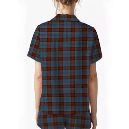 ScotsTee Shop Scottish Anderson MacGregor Hastie 1 Crest Women's Short Sleeve Short Set Tartan Pyjama Set