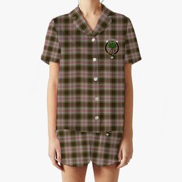 ScotsTee Shop Scottish Anderson Dress Crest Women's Short Sleeve Short Set Tartan Pyjama Set