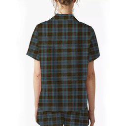 ScotsTee Shop Scottish Anderson Crest Women's Short Sleeve Short Set Tartan Pyjama Set