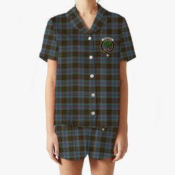 ScotsTee Shop Scottish Anderson Crest Women's Short Sleeve Short Set Tartan Pyjama Set