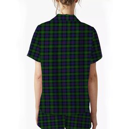 ScotsTee Shop Scottish Baillie (Fencibles) Crest Women's Short Sleeve Short Set Tartan Pyjama Set
