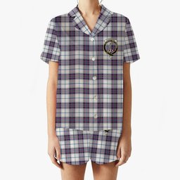 ScotsTee Shop Scottish Alexander of Menstry Dress Ancient Crest Women's Short Sleeve Short Set Tartan Pyjama Set