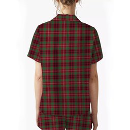ScotsTee Shop Scottish Ainslie Modern Crest Women's Short Sleeve Short Set Tartan Pyjama Set
