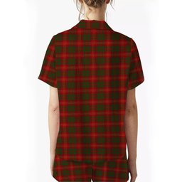 ScotsTee Shop Scottish Burns 1930 Crest Women's Short Sleeve Short Set Tartan Pyjama Set