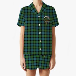 ScotsTee Shop Scottish Blair Ancient Crest Women's Short Sleeve Short Set Tartan Pyjama Set