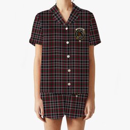 ScotsTee Shop Scottish Borthwick Crest Women's Short Sleeve Short Set Tartan Pyjama Set