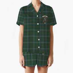 ScotsTee Shop Scottish Balfour Hunting Modern Crest Women's Short Sleeve Short Set Tartan Pyjama Set