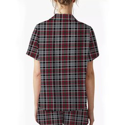 ScotsTee Shop Scottish Borthwick Dress Modern Crest Women's Short Sleeve Short Set Tartan Pyjama Set