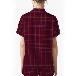ScotsTee Shop Scottish Burnett of Leys Hunting Crest Women's Short Sleeve Short Set Tartan Pyjama Set