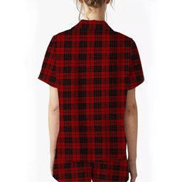 ScotsTee Shop Scottish Brodie Clan Crest Women's Short Sleeve Short Set Tartan Pyjama Set