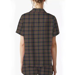 ScotsTee Shop Scottish Balfour Crest Women's Short Sleeve Short Set Tartan Pyjama Set