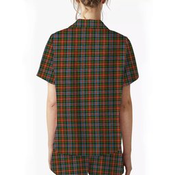 ScotsTee Shop Scottish Caledonia Ancient Crest Women's Short Sleeve Short Set Tartan Pyjama Set