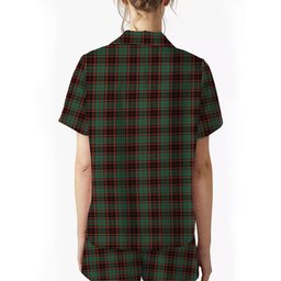 ScotsTee Shop Scottish Buchan Ancient Crest Women's Short Sleeve Short Set Tartan Pyjama Set