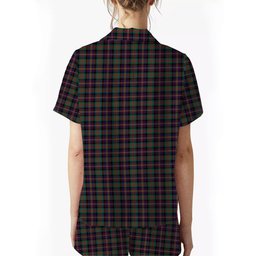ScotsTee Shop Scottish Cameron Highlanders of Ottawa Crest Women's Short Sleeve Short Set Tartan Pyjama Set