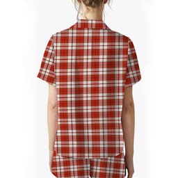 ScotsTee Shop Scottish Cameron Hose Ancient Crest Women's Short Sleeve Short Set Tartan Pyjama Set
