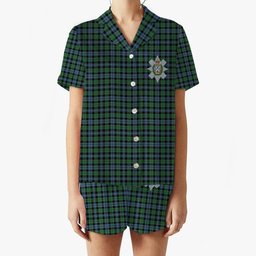 ScotsTee Shop Scottish Black Watch #3 Ancient Crest Women's Short Sleeve Short Set Tartan Pyjama Set