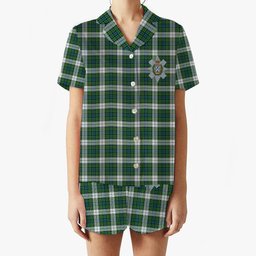 ScotsTee Shop Scottish Black Watch Dress Ancient Crest Women's Short Sleeve Short Set Tartan Pyjama Set