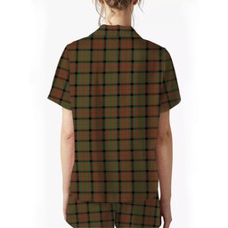 ScotsTee Shop Scottish Bowie Black Ancient Crest Women's Short Sleeve Short Set Tartan Pyjama Set