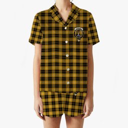 ScotsTee Shop Scottish Barclay Dress Ancient Clan Crest Women's Short Sleeve Short Set Tartan Pyjama Set