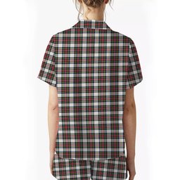 ScotsTee Shop Scottish Dennistoun Crest Women's Short Sleeve Short Set Tartan Pyjama Set