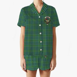 ScotsTee Shop Scottish Donald Lord of the Isles Hunting Ancient Crest Women's Short Sleeve Short Set Tartan Pyjama Set