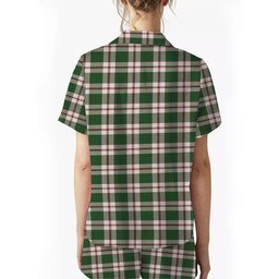 ScotsTee Shop Scottish Crawford Arisaid Dance Ancient Crest Women's Short Sleeve Short Set Tartan Pyjama Set