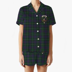 ScotsTee Shop Scottish Cooper James Cant Crest Women's Short Sleeve Short Set Tartan Pyjama Set