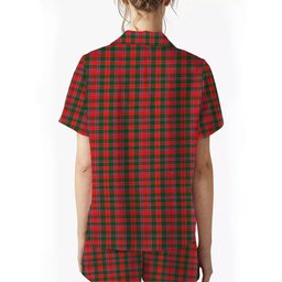 ScotsTee Shop Scottish Dalzell SC Crest Women's Short Sleeve Short Set Tartan Pyjama Set