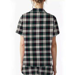 ScotsTee Shop Scottish Campbell of Cawdor Dress Modern Crest Women's Short Sleeve Short Set Tartan Pyjama Set