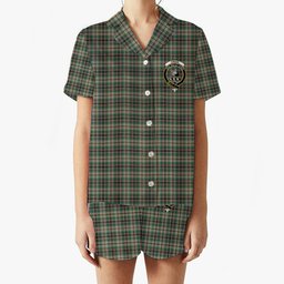 ScotsTee Shop Scottish Craig Ancient Crest Women's Short Sleeve Short Set Tartan Pyjama Set