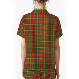 ScotsTee Shop Scottish Donald of Kingsburgh Modern Crest Women's Short Sleeve Short Set Tartan Pyjama Set